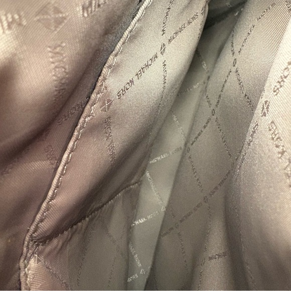 Michael Kors Monogram Shoulder Bag w/ MK Charm & Tortoise Chain Accents – Brown - Picture 11 of 16